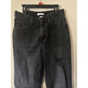 Womens Forever 21 Size 25 90's Fit Jeans Distressed Busted Knee Black Jeans Wash